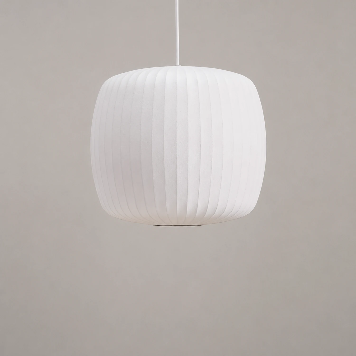 Nordic White Lantern Saucer Pendant Light For Living Room - Lumpaz