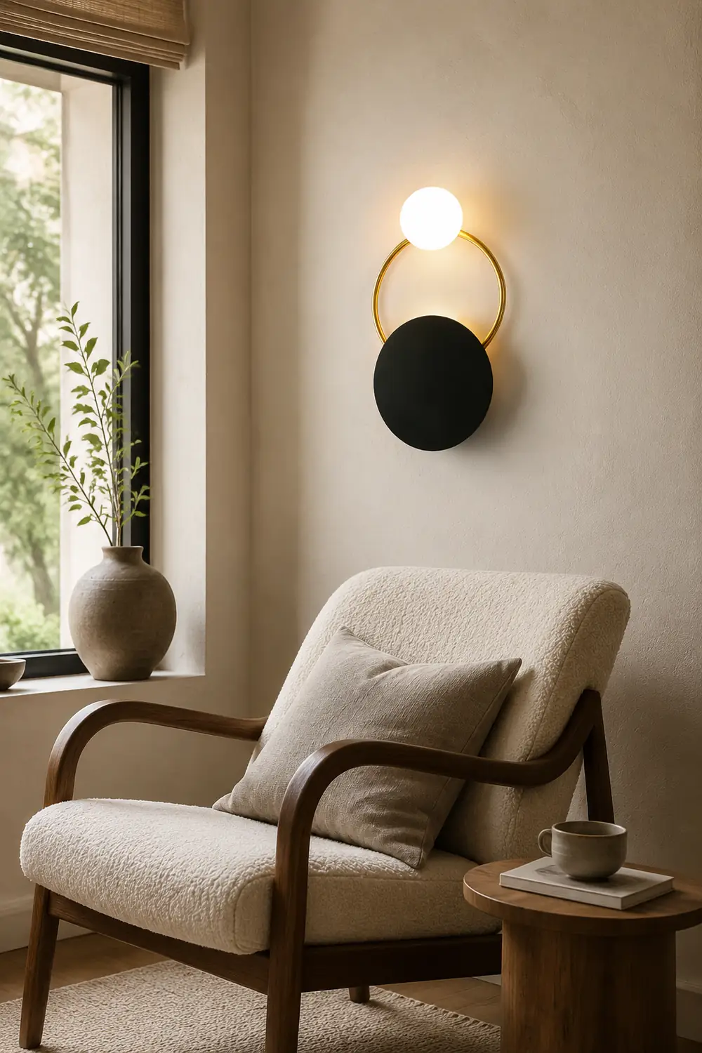 Black Circular Rings Wall Lamp - Lumpaz