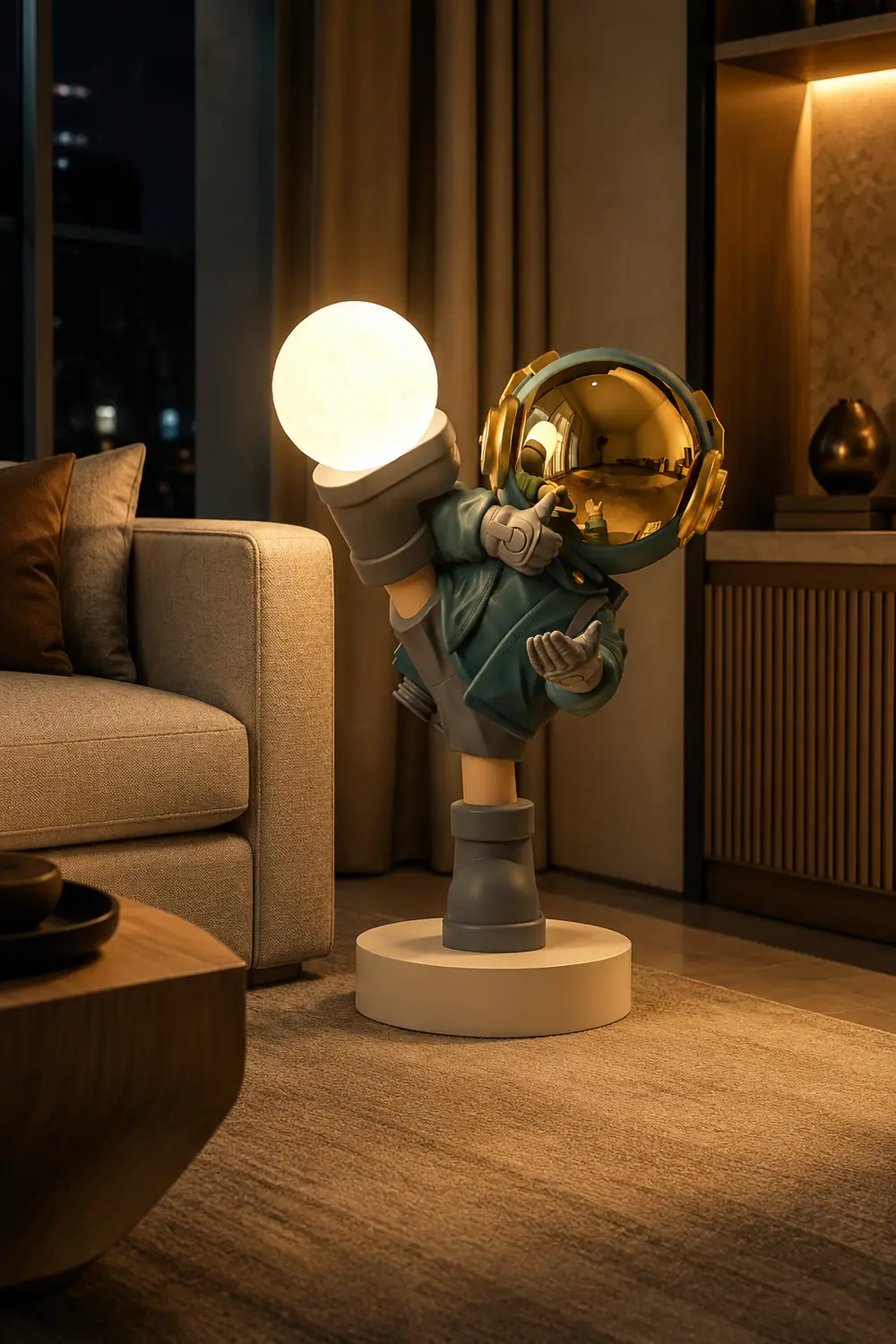 Effort Astronaut Built-in Battery Floor Lamp - Lumpaz