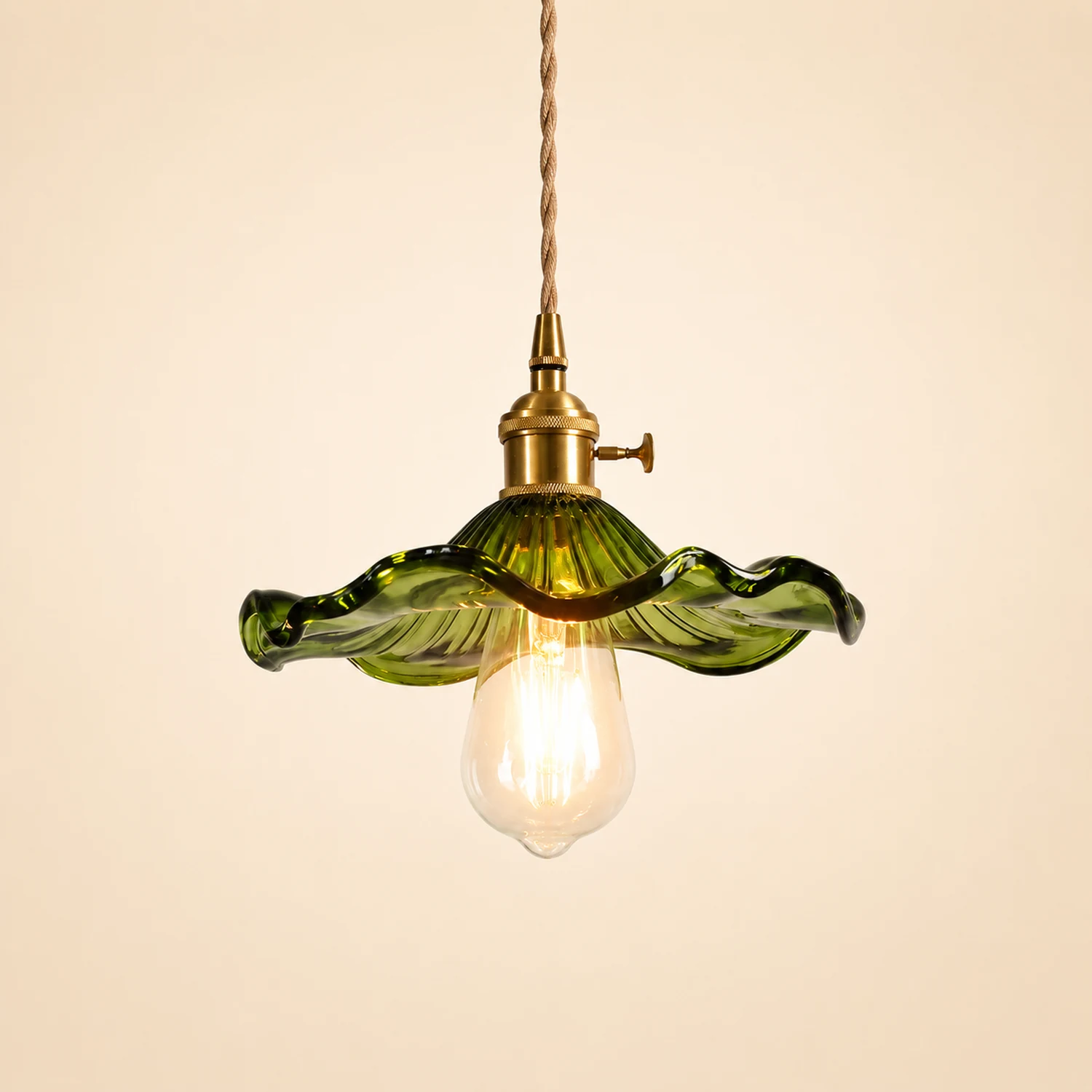 Stylish Hibiscus Flower Glass Pendant Light - Lumpaz