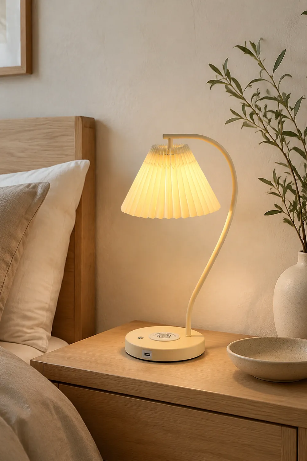 Ozawa Nordlux LED Tischlampe Weiß/Gelb Schlafzimmer/Arbeitszimmer - Lumpaz