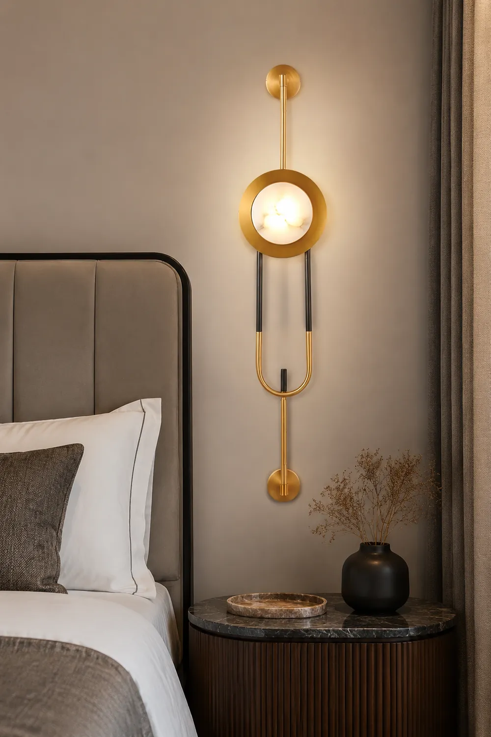 Circular Marble Wall Light - Lumpaz