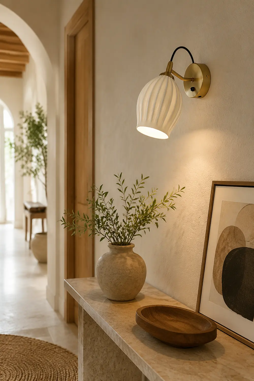 Ceramic Ribbed Wall light - Lumpaz