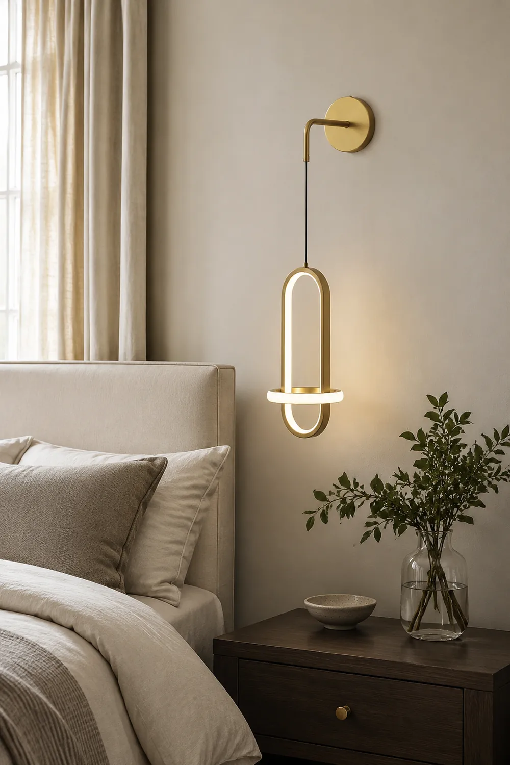 Oval Brass Wall Light - Lumpaz