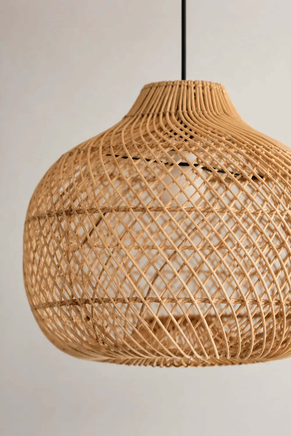 Handmade Wicker Basket Rattan Pendant Light - Lumpaz