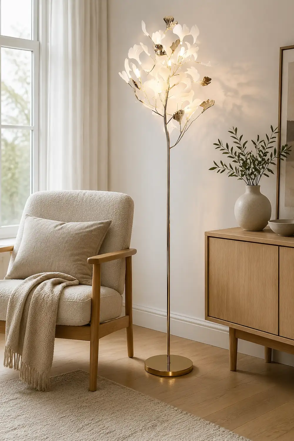 Gingko Leaf Floor Lamp - Lumpaz