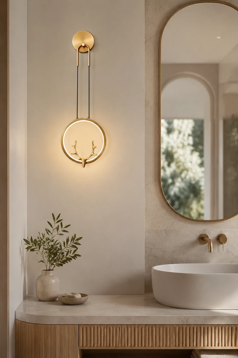 Golden Antler Wall Light - Lumpaz