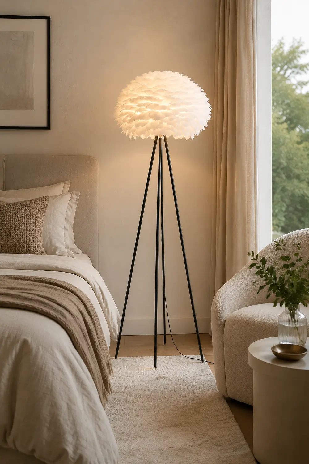 Eos Feather Floor Lamp - Lumpaz