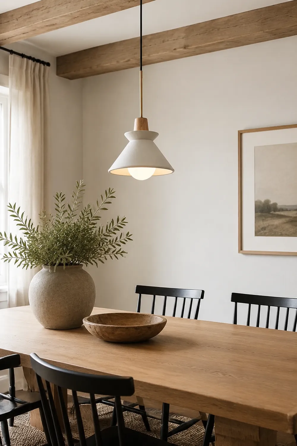 Modern White Concrete Cone Pendant Light - Lumpaz