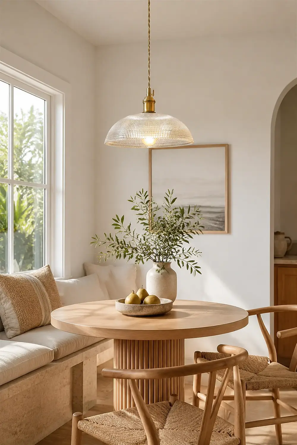 Vintage INS Glass Ribbed Pendant Light - Lumpaz