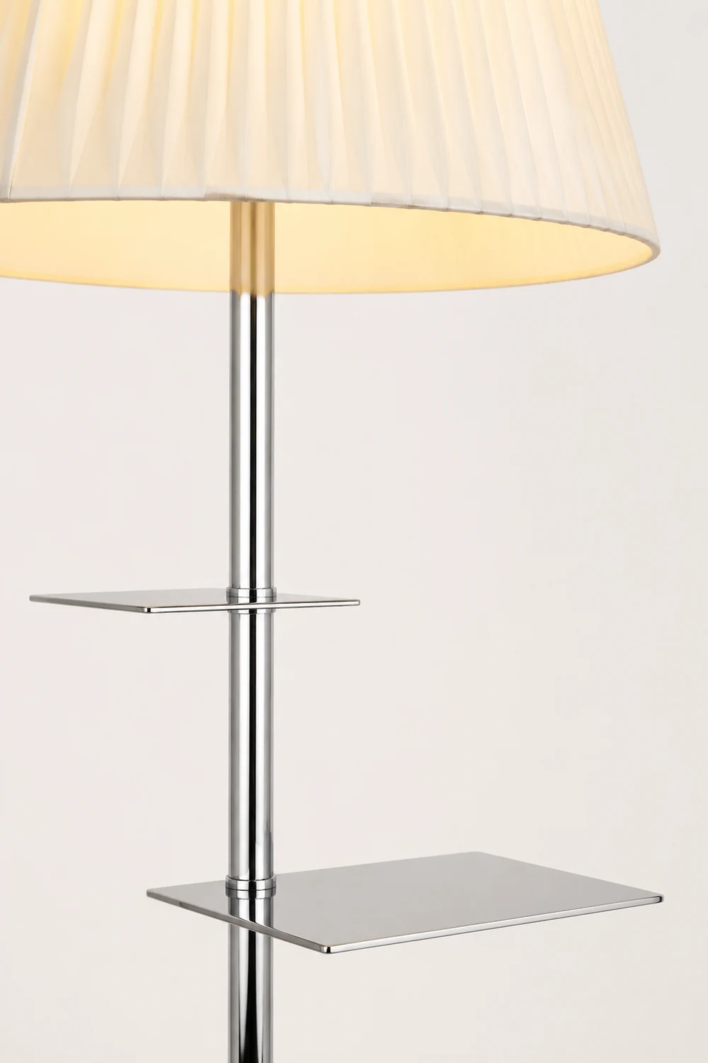 Chrome Prism Side Table Floor Lamp - Lumpaz