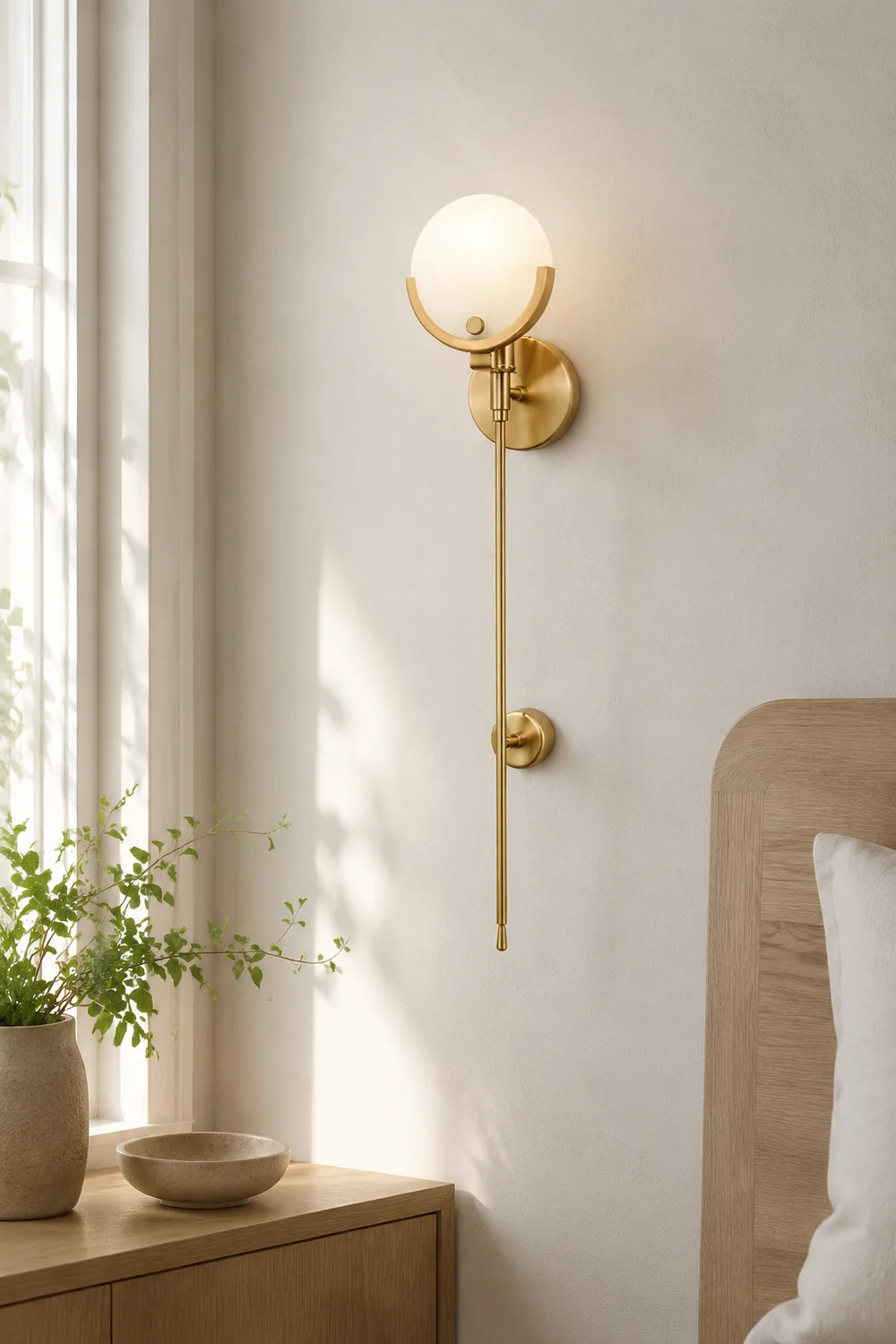 Ava Brass Wall Lamp - Lumpaz