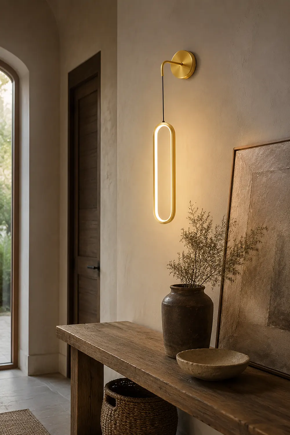 Oval LED Brass Wall Lamp - Lumpaz