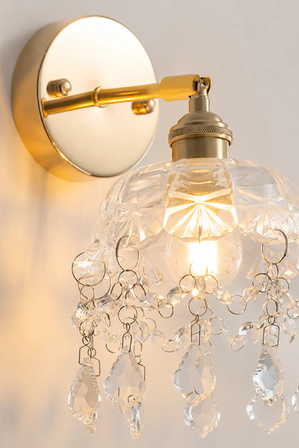 French Crystal Tassel Wall Light - Lumpaz