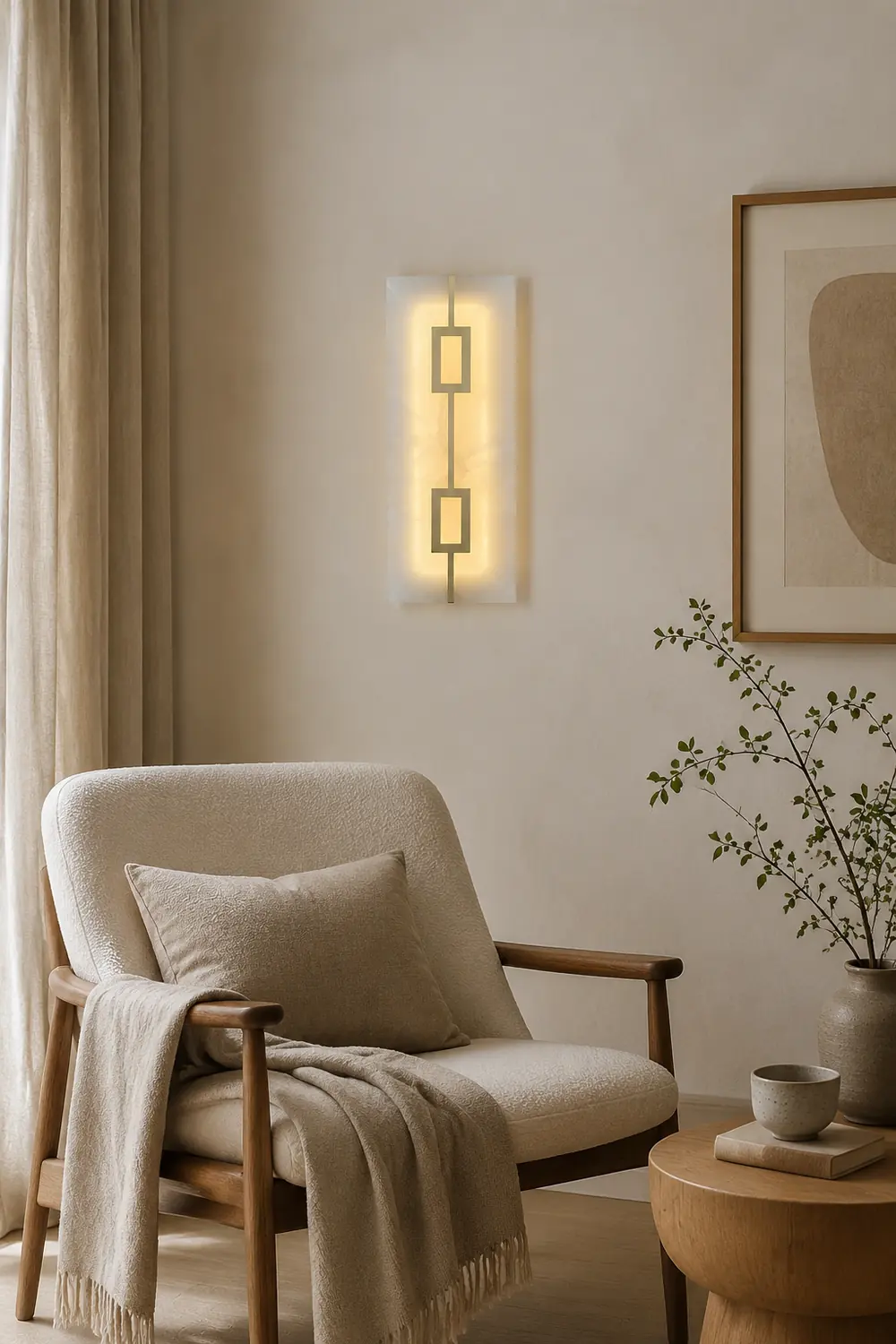 Square Marble Wall Lamp - Lumpaz