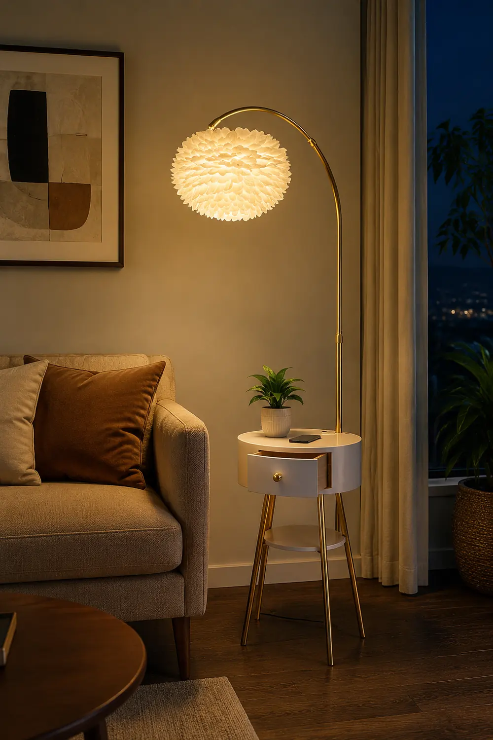 Feather Drawer Floor Lamp - Lumpaz