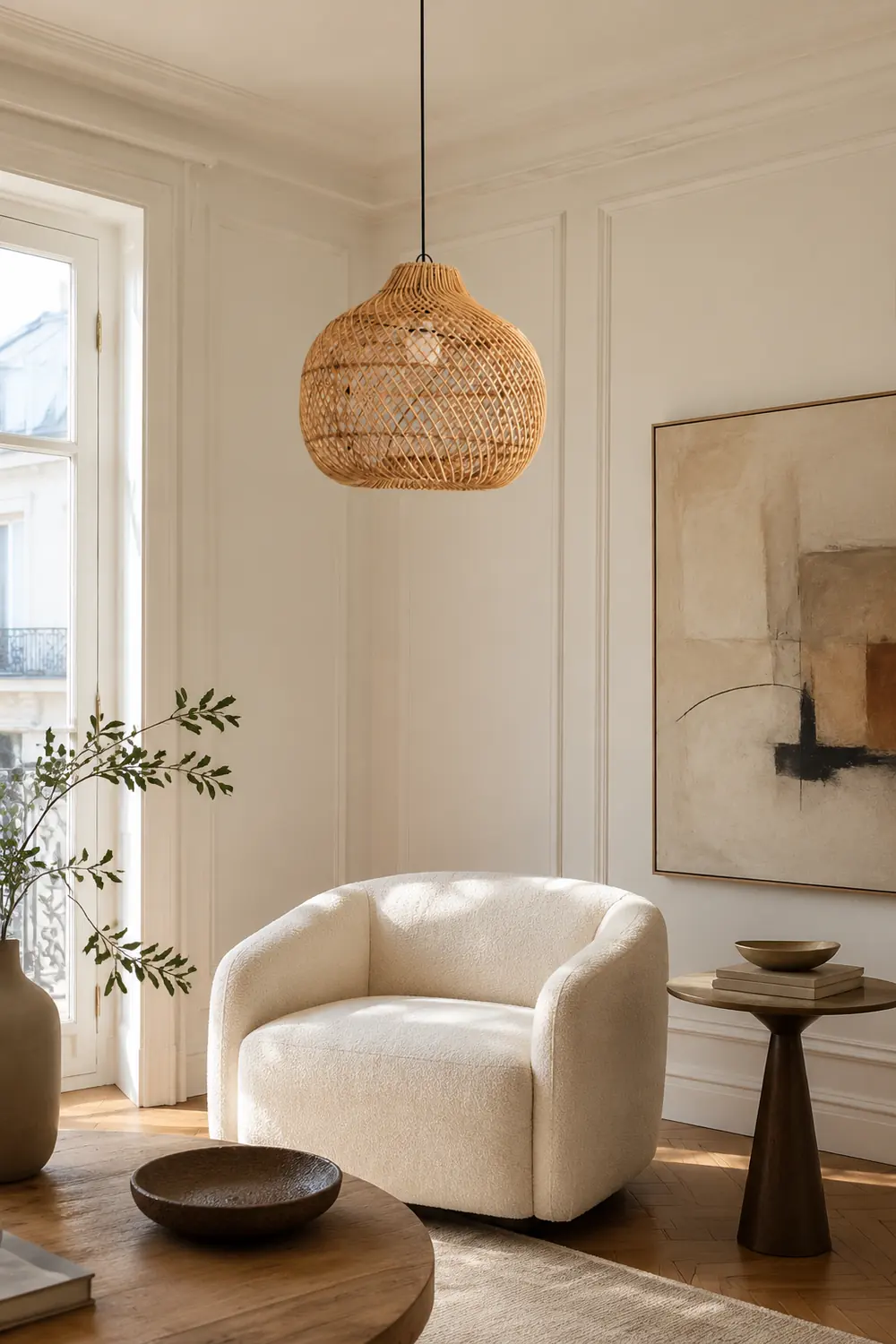 Handmade Wicker Basket Rattan Pendant Light - Lumpaz