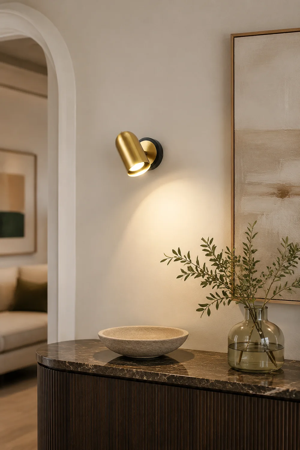 Leonardo Gold Wall Lamp - Lumpaz