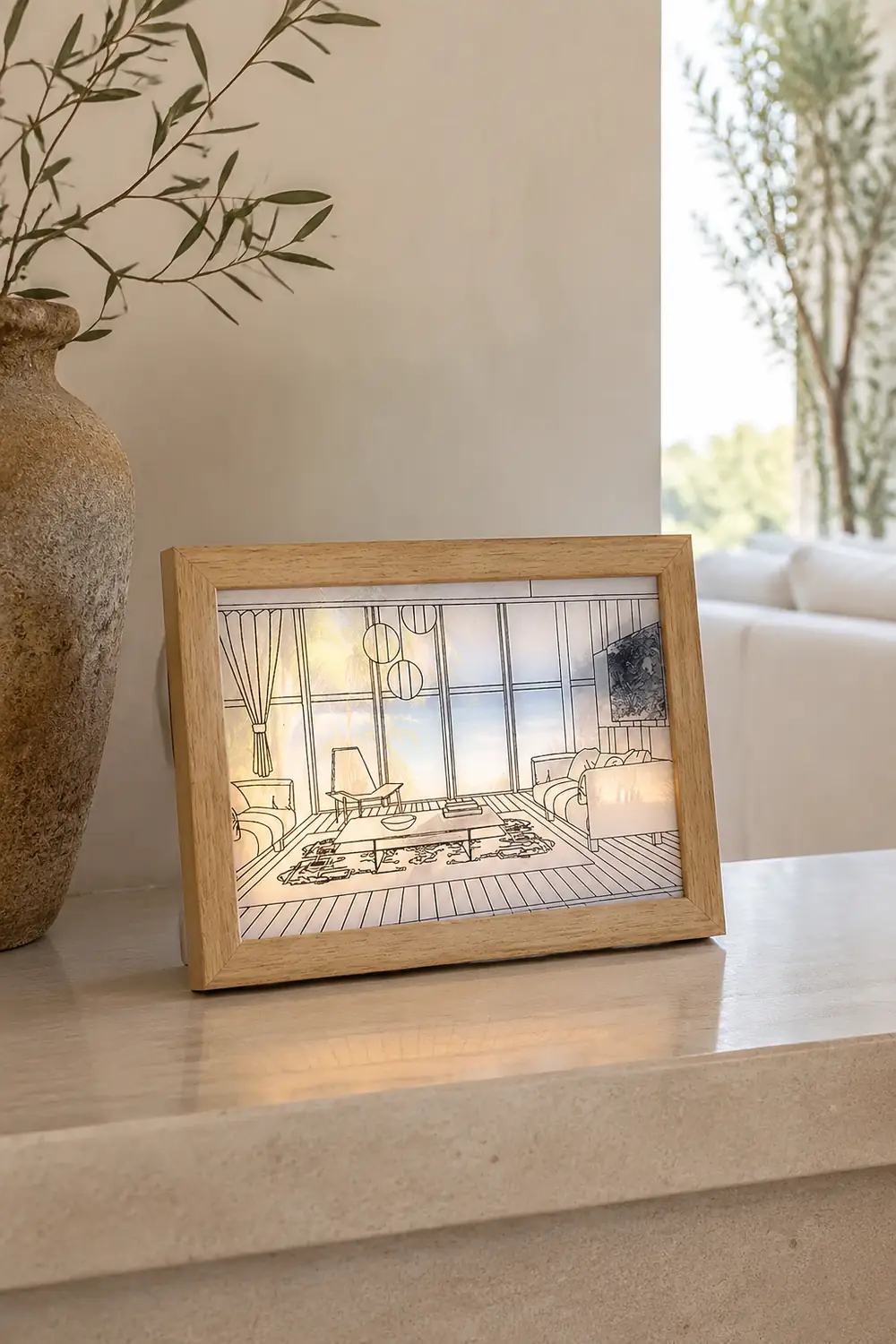 Illuminated Bedside Art Lamp - Lumpaz