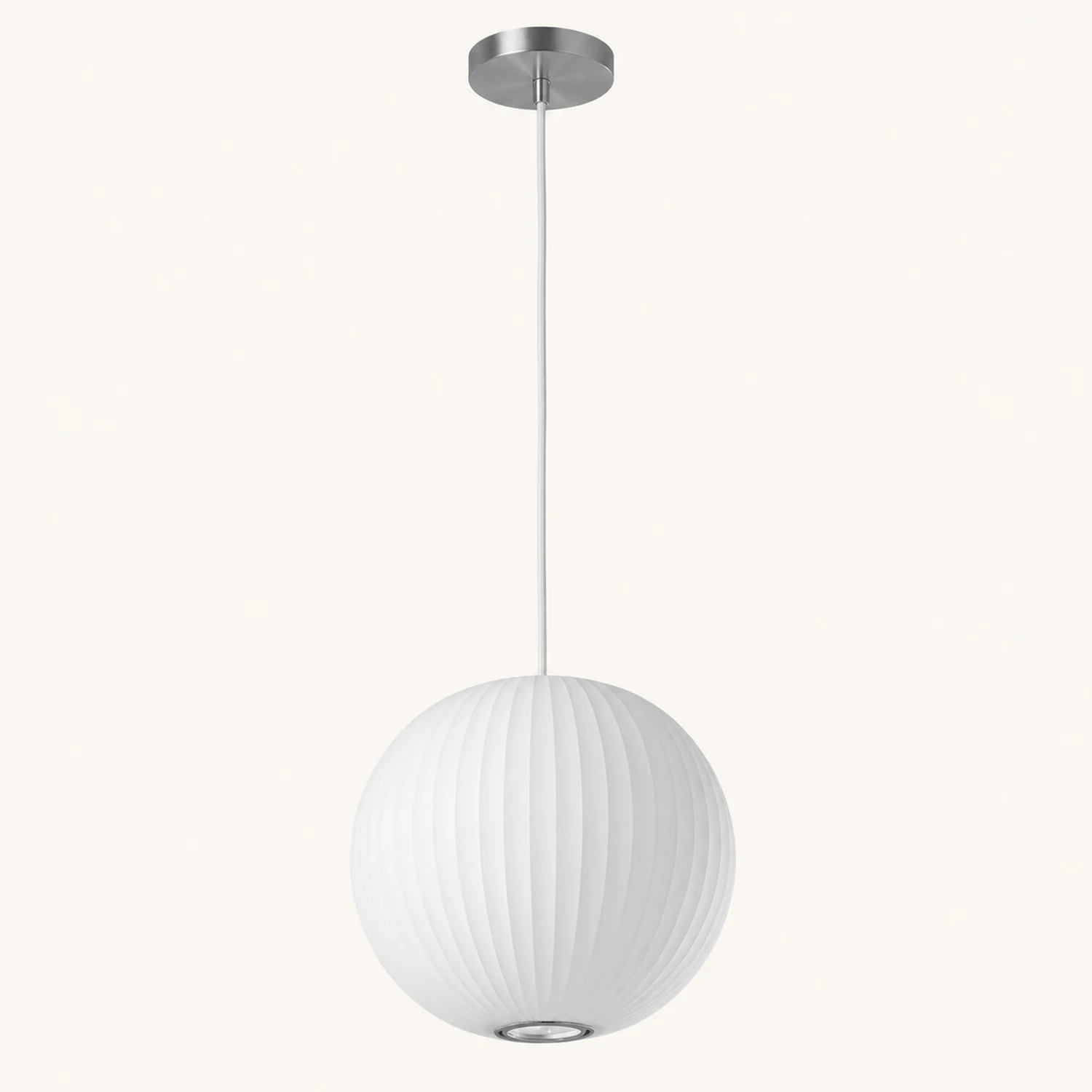 Nordic White Lantern Saucer Pendant Light For Living Room - Lumpaz