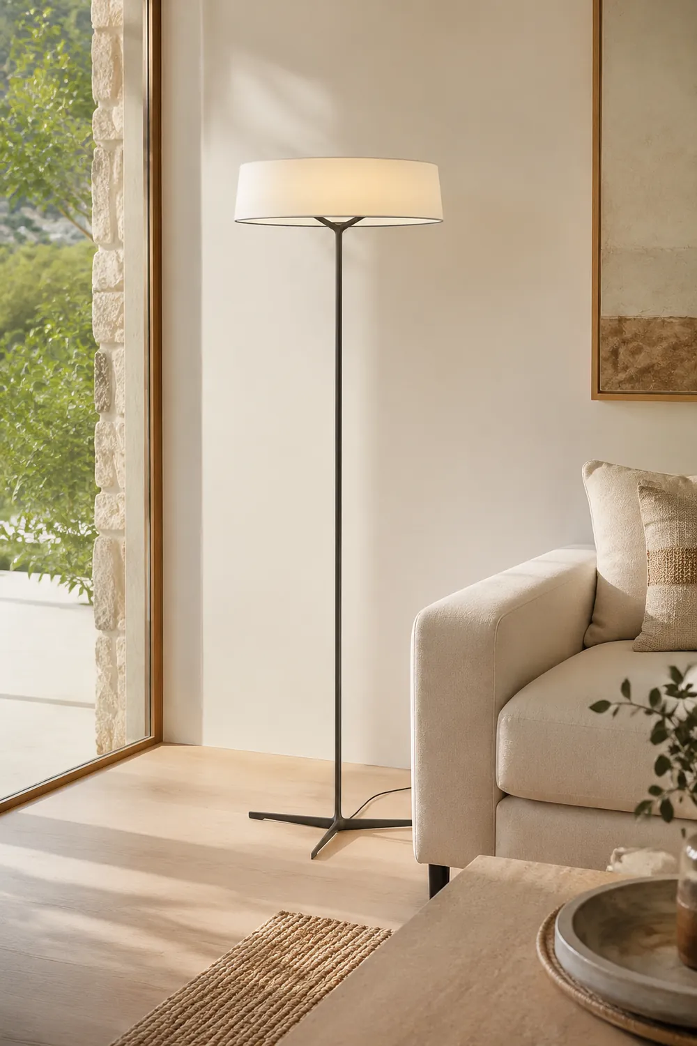 Paper Glow Circular Floor Lamp - Lumpaz