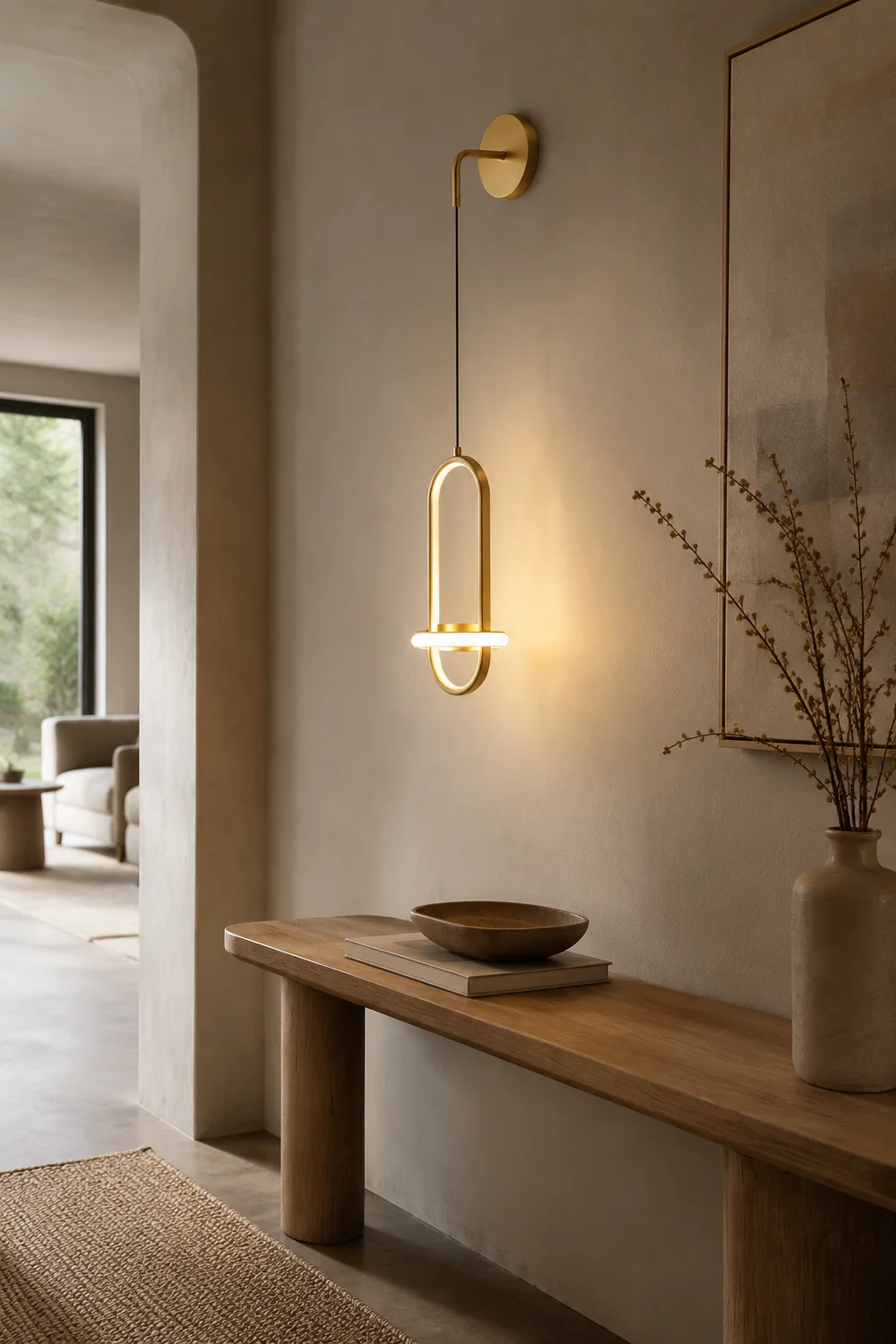 Oval Brass Wall Light - Lumpaz