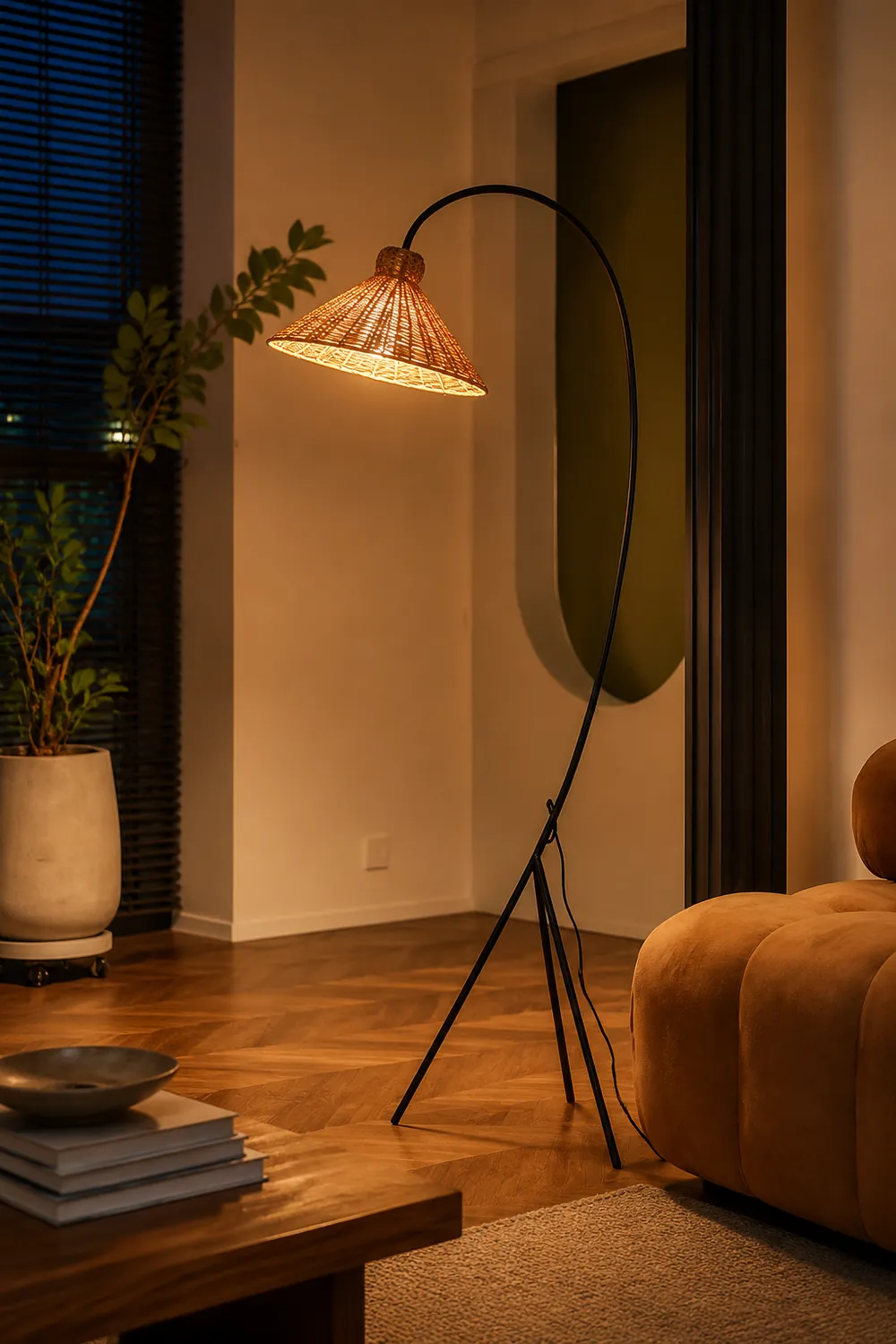 Tana Woven Floor Lamp - Lumpaz