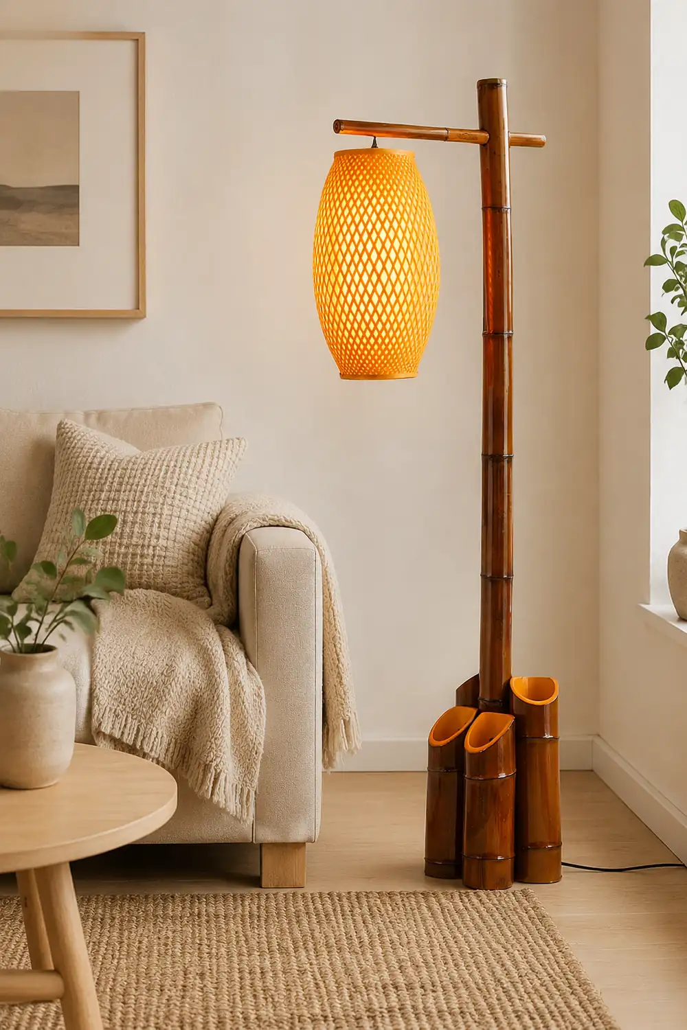 Zen Bamboo Tube Floor Lamp - Lumpaz