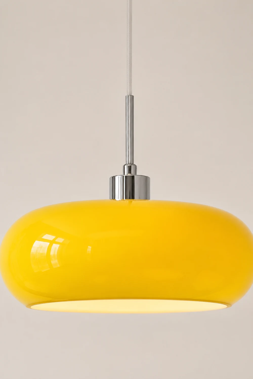 Vintage Bauhaus Round Glass Pendant Light - Lumpaz