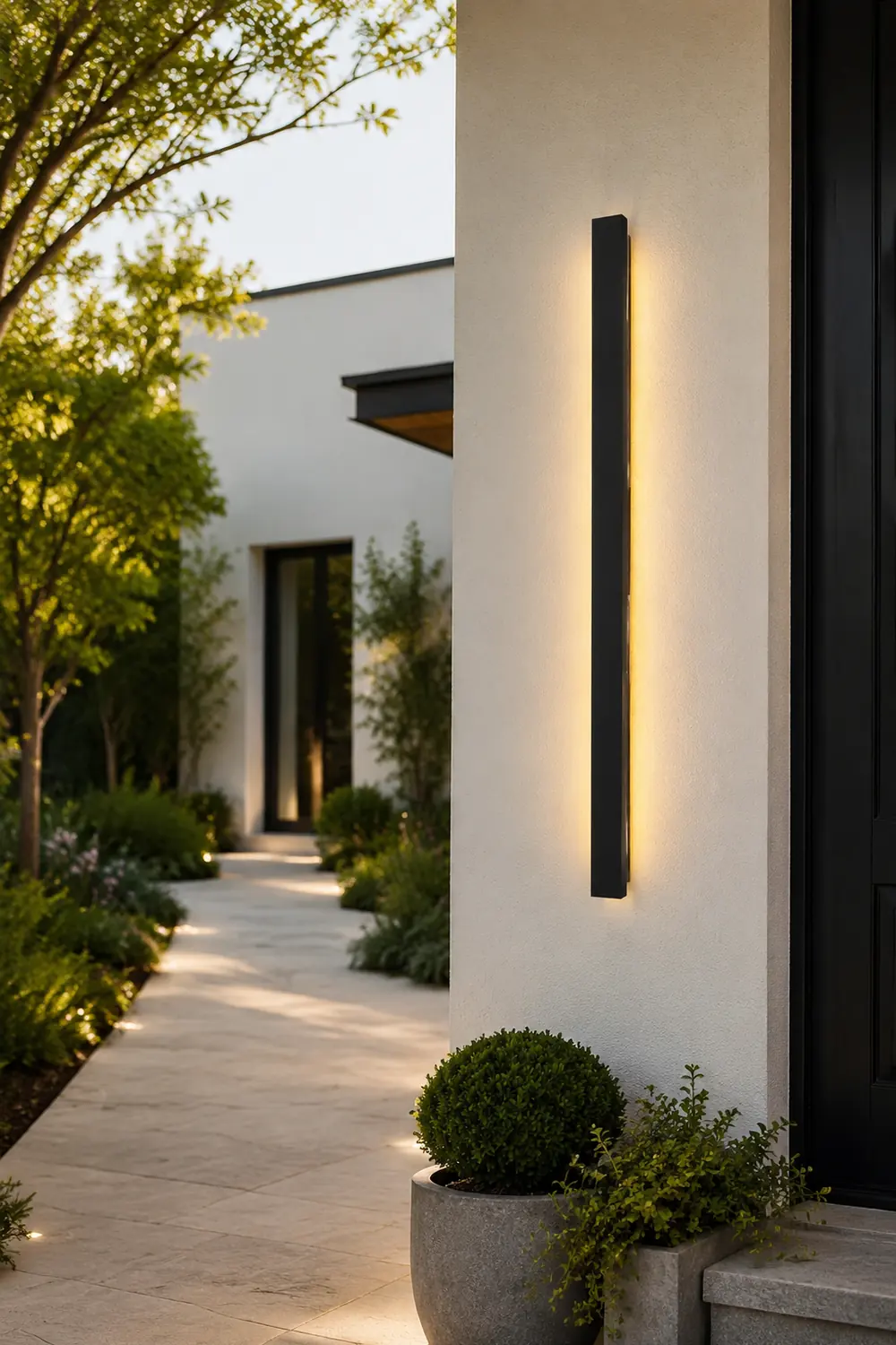 Long Strip Outdoor Sconce Solar Power - Lumpaz