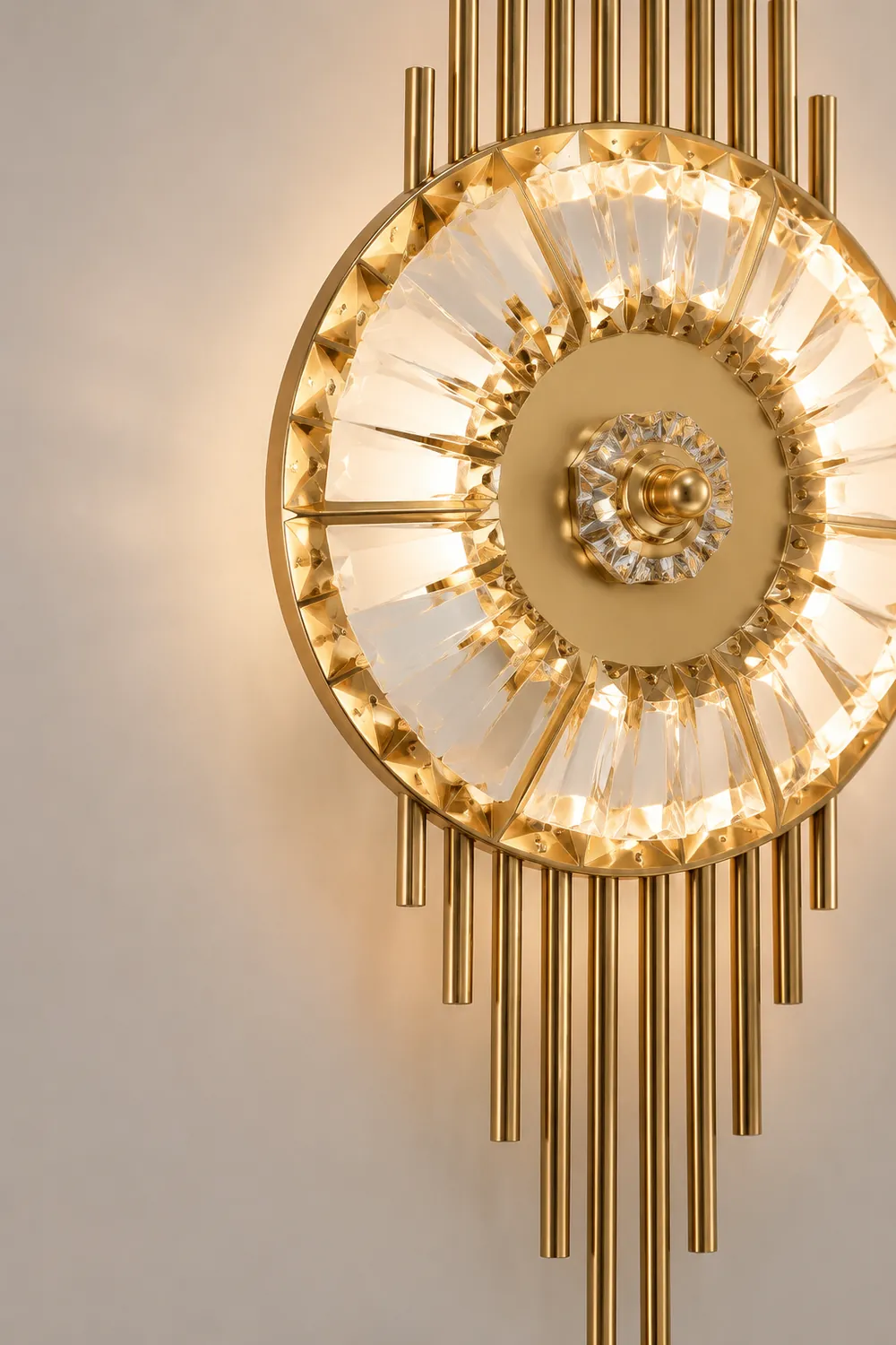 Crystal Gear Gold Wall Light - Lumpaz