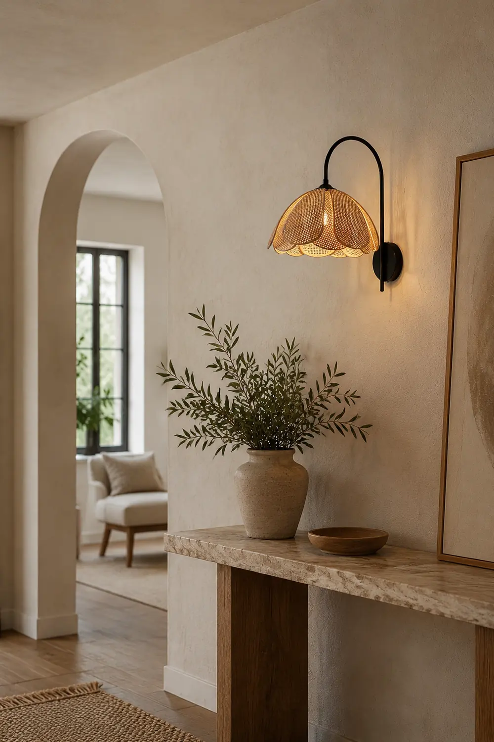 Rattan Petal Wall Lamp - Lumpaz