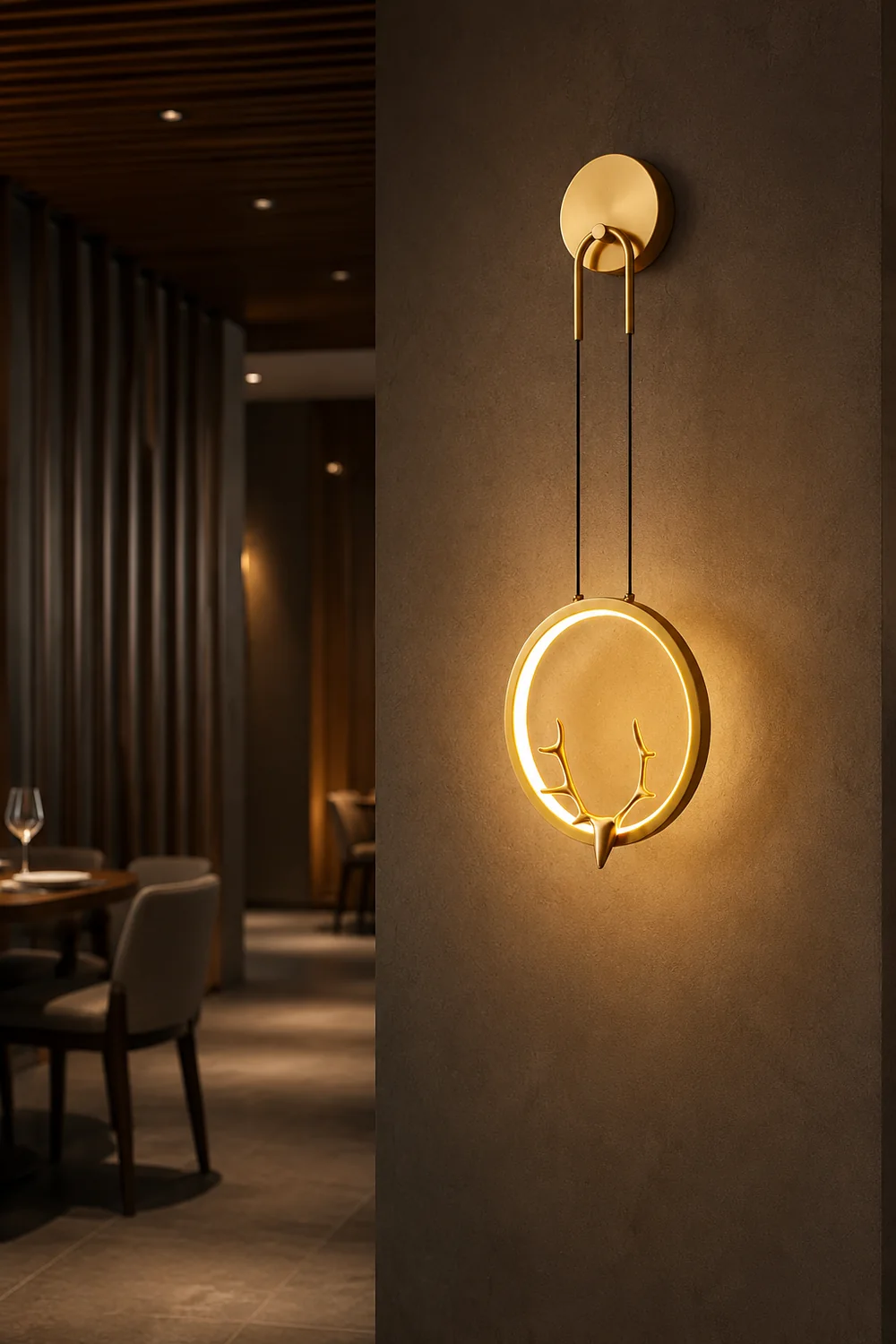 Golden Antler Wall Light - Lumpaz