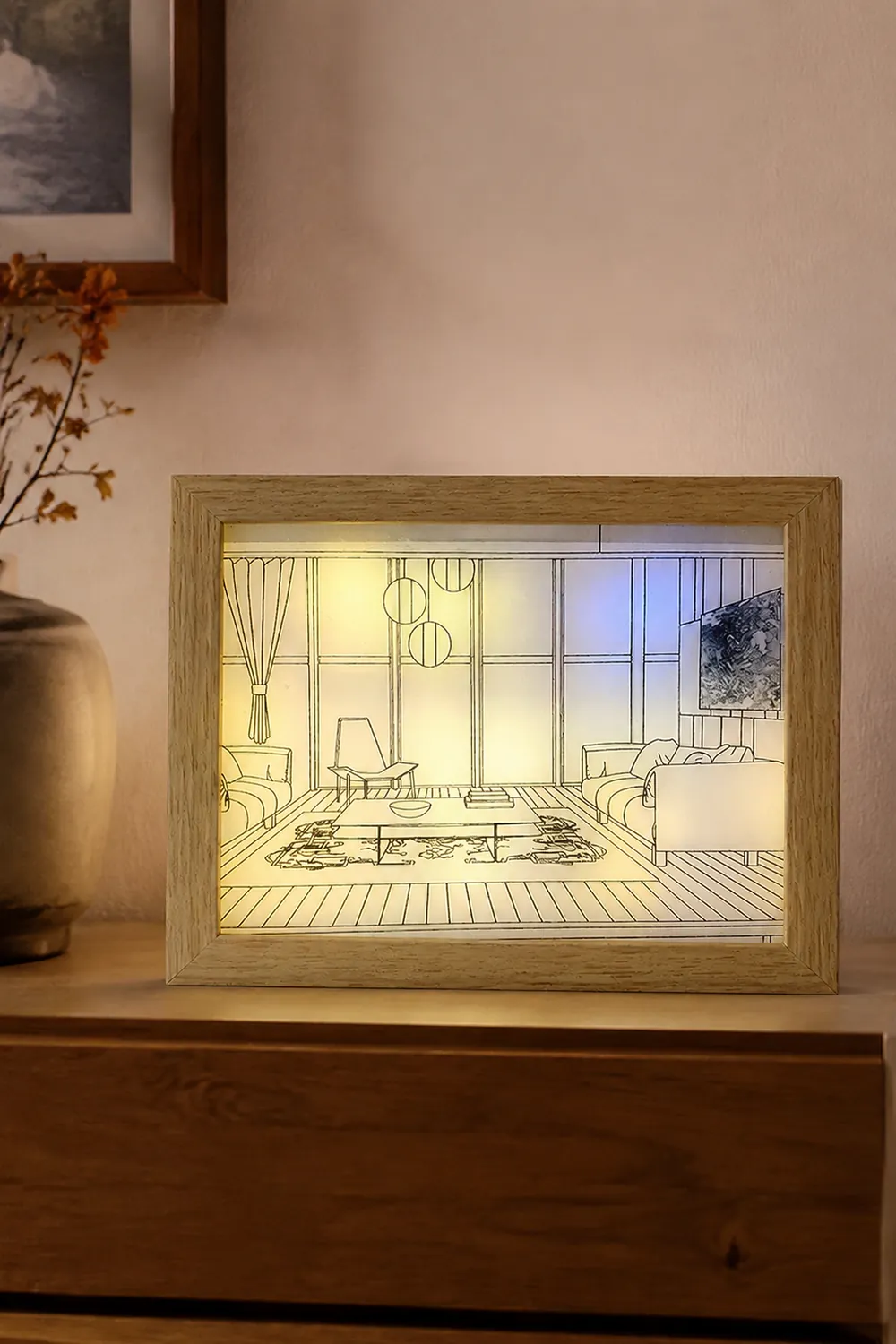 Illuminated Bedside Art Lamp - Lumpaz