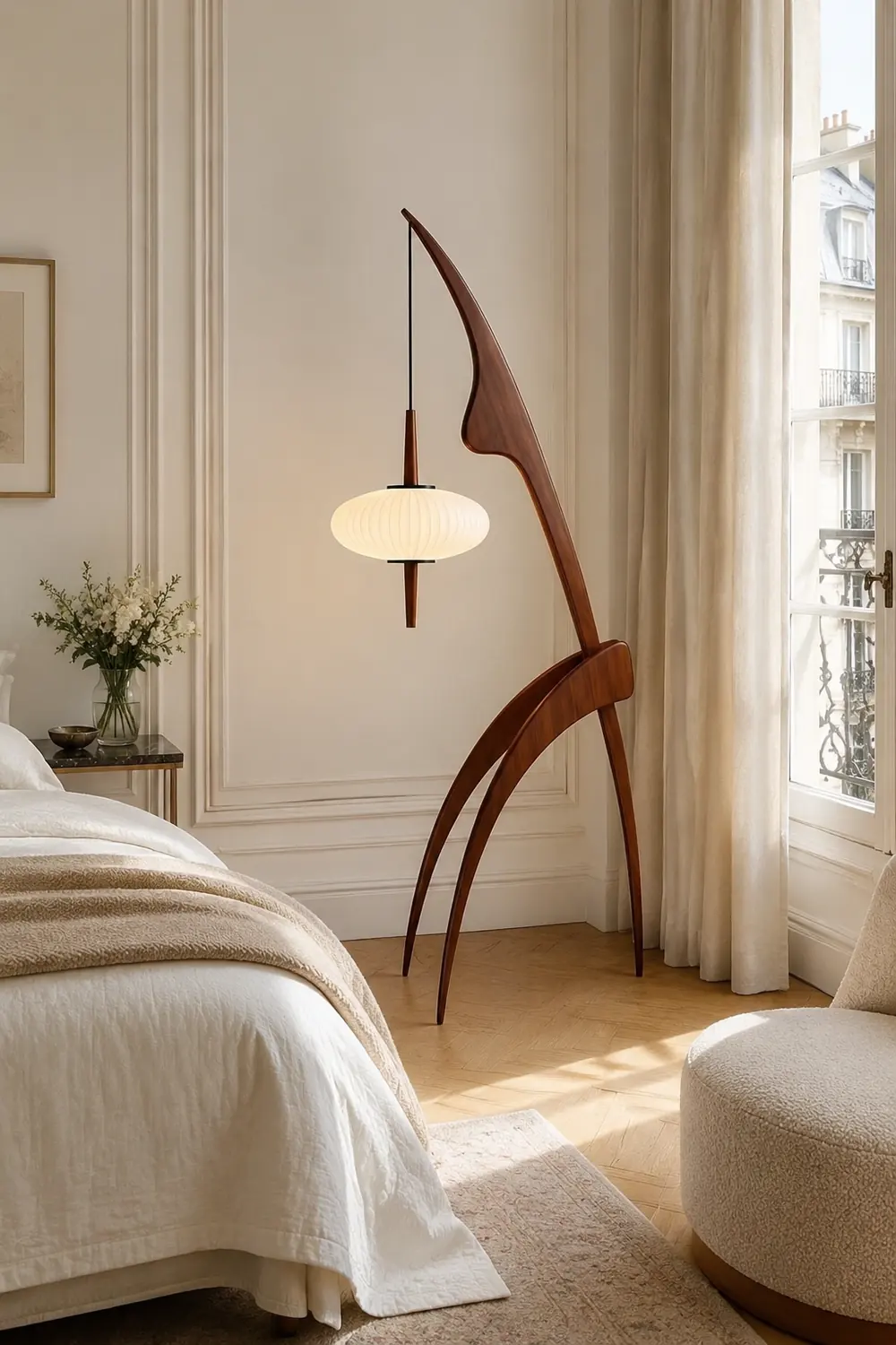 Mantis Wood Floor Lamp - Lumpaz