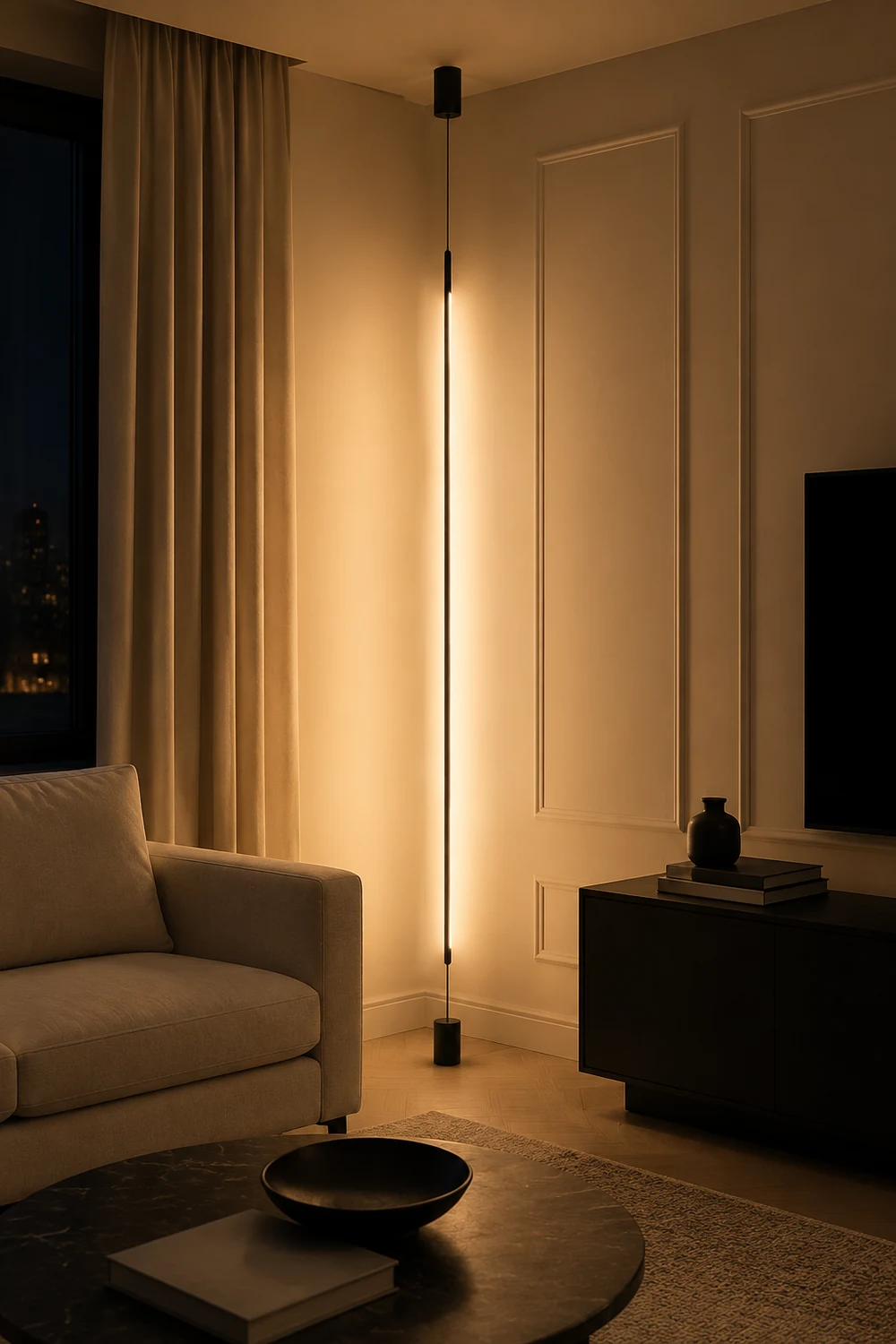 Slim line Cabinet Stand Lamp - Lumpaz