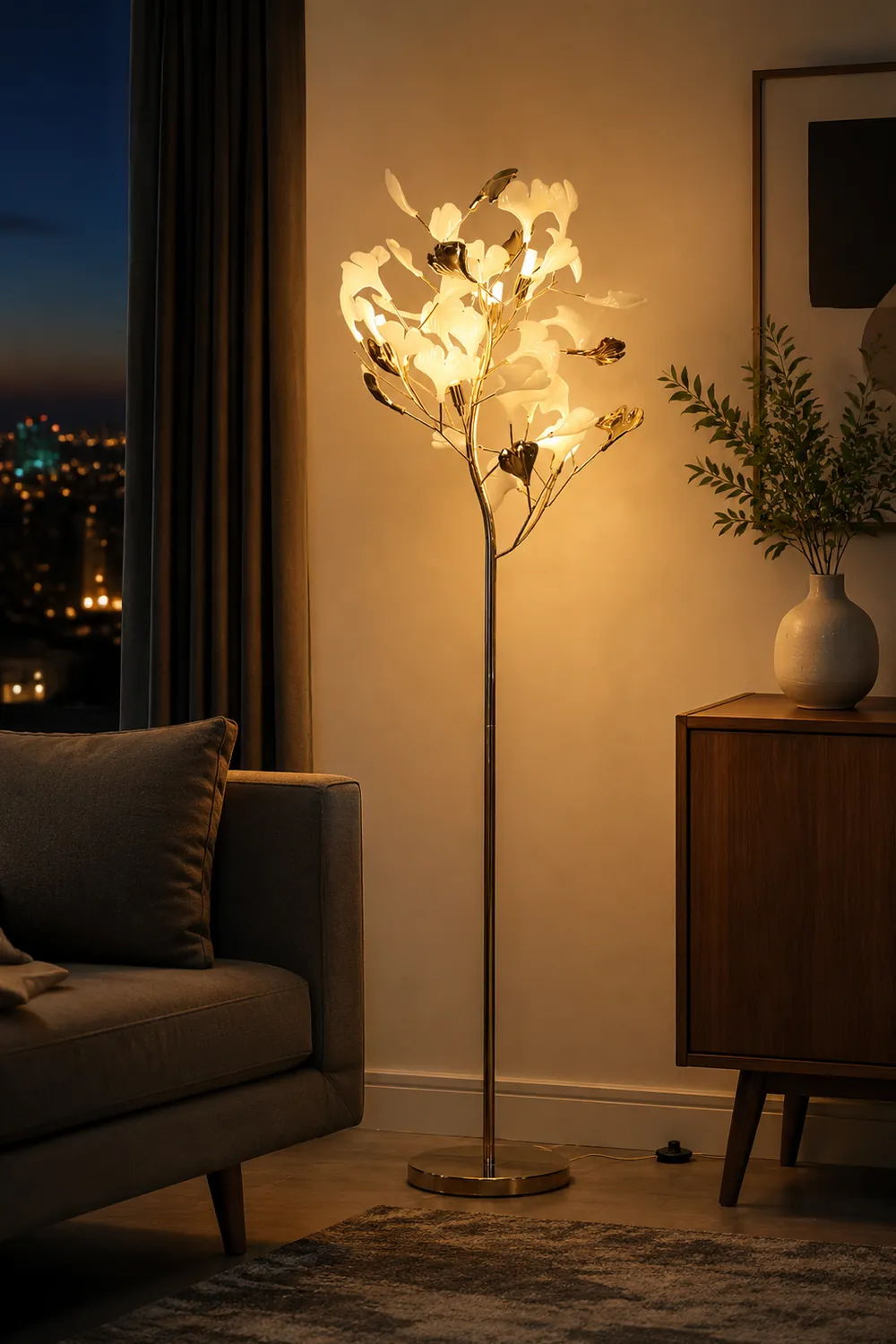 Gingko Leaf Floor Lamp - Lumpaz