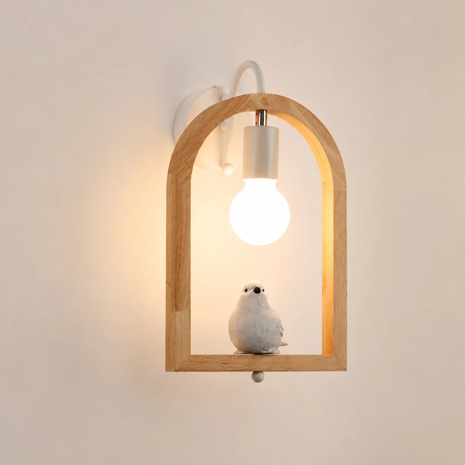 Wood Bird Resin Wall Light - Lumpaz