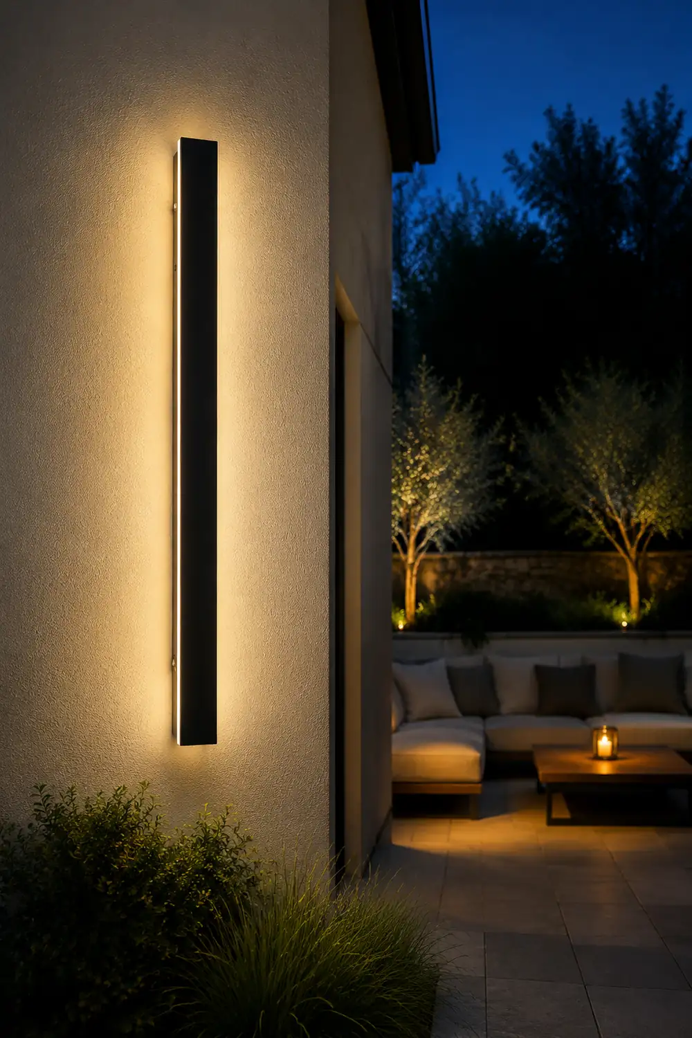 Long Strip Outdoor Sconce Solar Power - Lumpaz