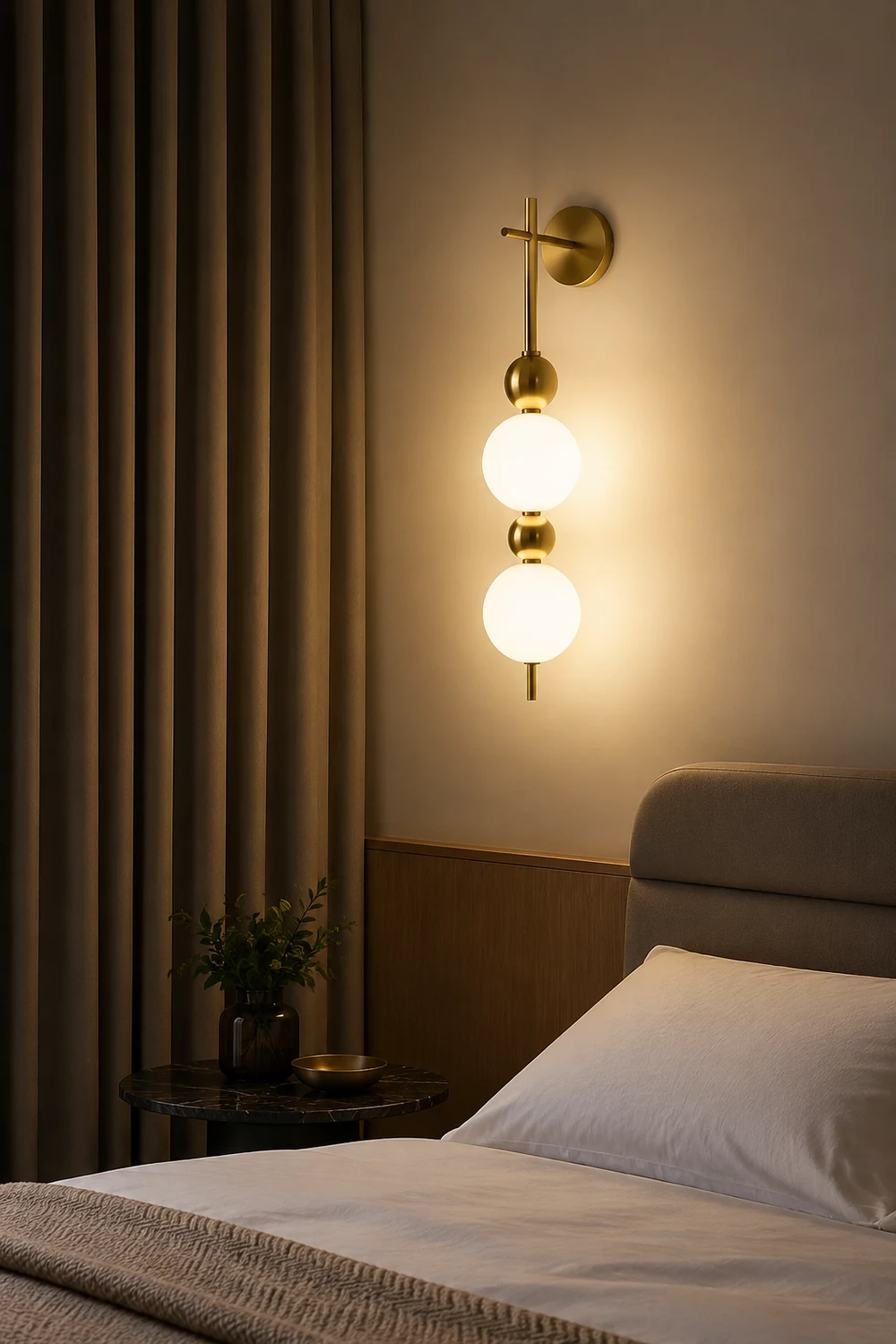Candied Haws String Brass Wall Lamp - Lumpaz
