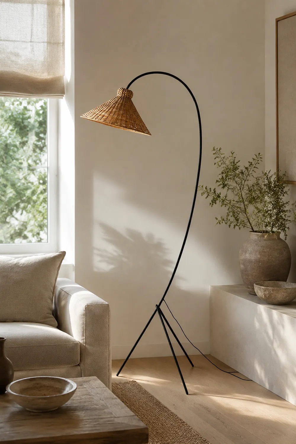 Tana Woven Floor Lamp - Lumpaz