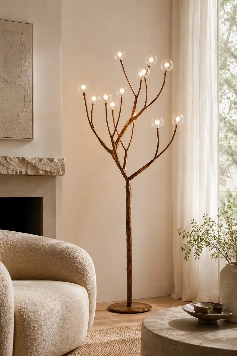 Imitation Wood Floor Lamp - Lumpaz
