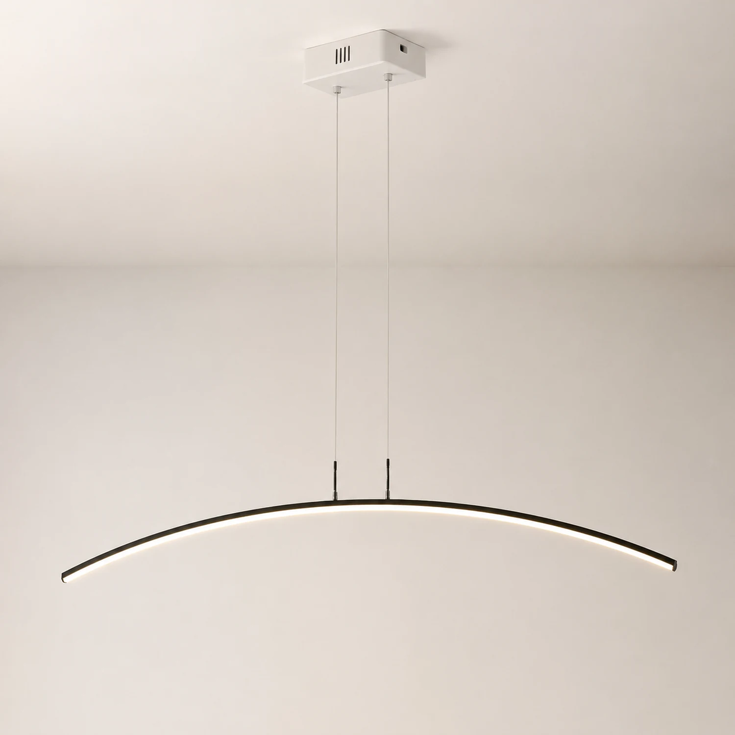 Edge Modern Minimalist Linear LED Pendelleuchte Schwarz/Weiß Esszimmer Metall Dimmbar - Lumpaz