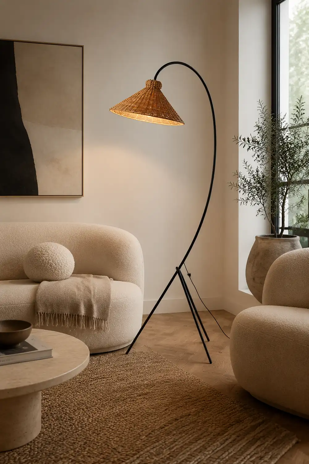 Tana Woven Floor Lamp - Lumpaz