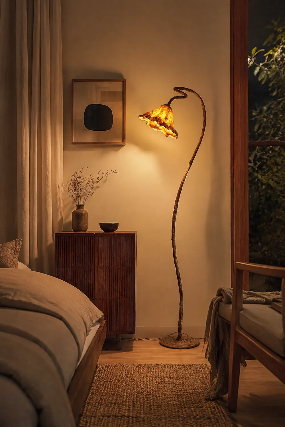 Artistic Lotus Leaf Floor Lamp - Lumpaz