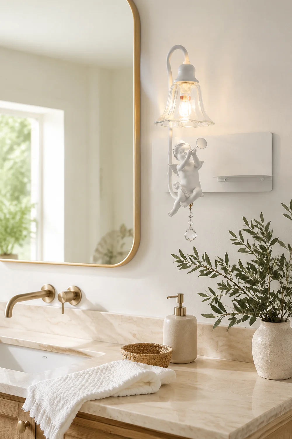 White Angel Wall Light - Lumpaz