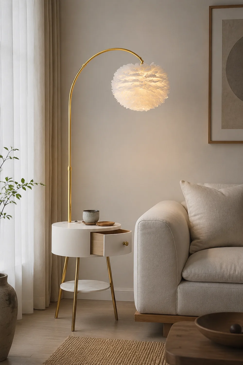 Feather Drawer Floor Lamp - Lumpaz