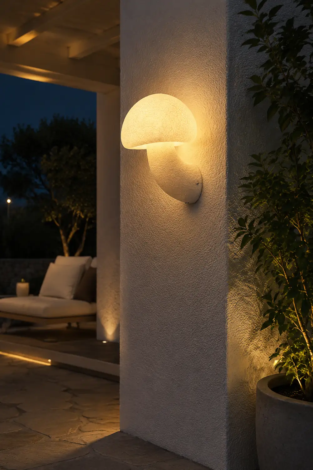 Mushroom Resin Wall Lamp - Lumpaz