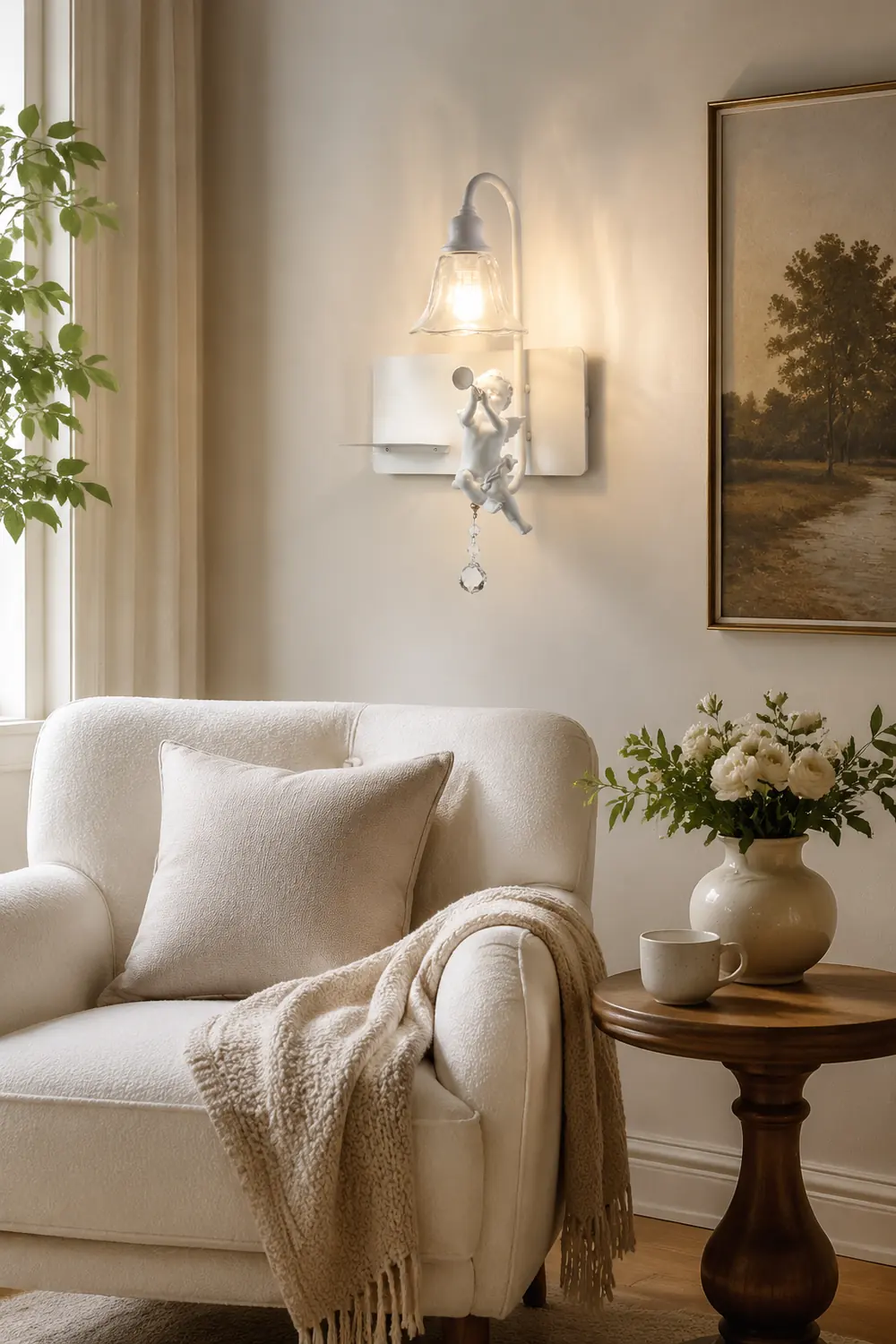 White Angel Wall Light - Lumpaz