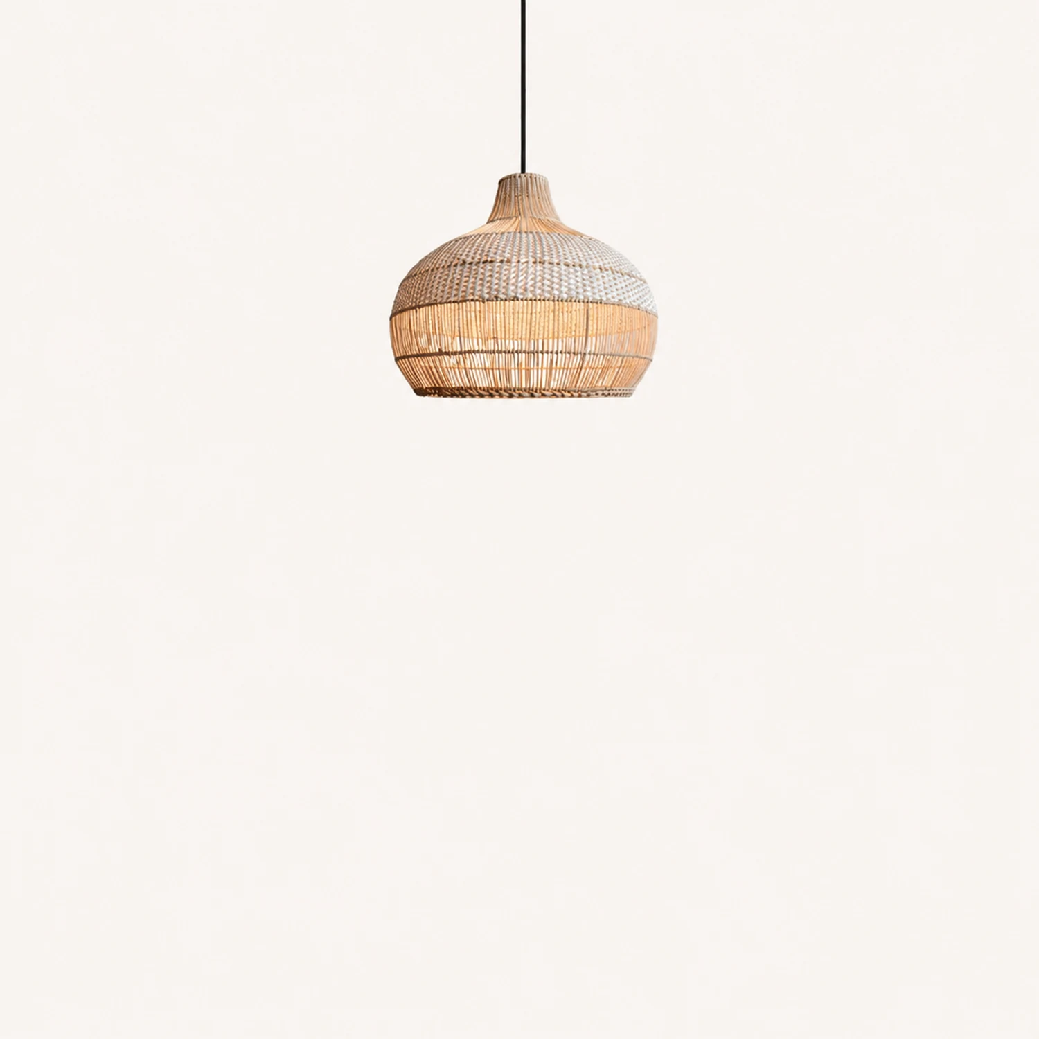 Rattan Kitchen Island Pendant Lighting Wicker Lamp Shade - Lumpaz